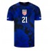 Yhdysvallat Timothy Weah #21 Kopio Vieras Pelipaita MM-kisat 2022 Lyhyet Hihat